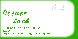 oliver loch business card