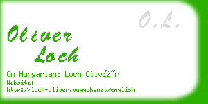 oliver loch business card